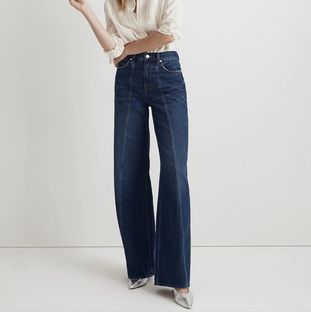 Madewell Wide Leg High Waisted Jeans Never Worn
